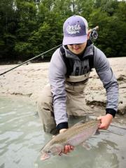 Phil and Mark rainbow trout, May lake CR